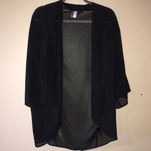 Basic black kimono